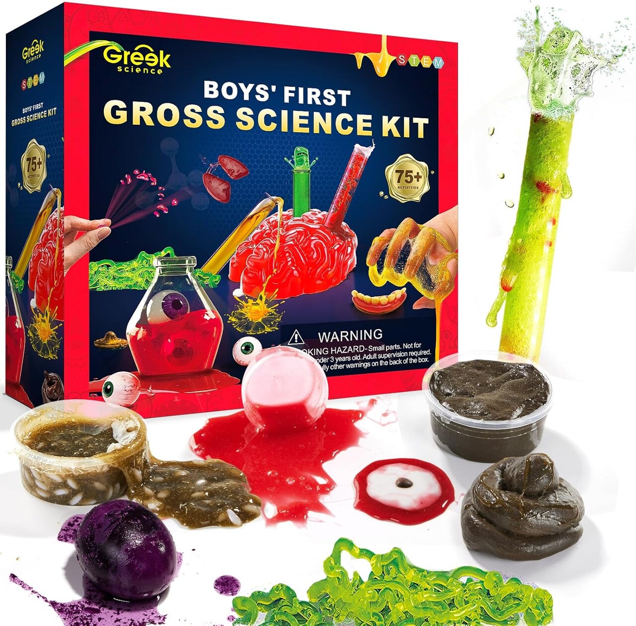 75+ Gross Science & Slime Kit for Kids – STEM Chemistry & Fun Experiments